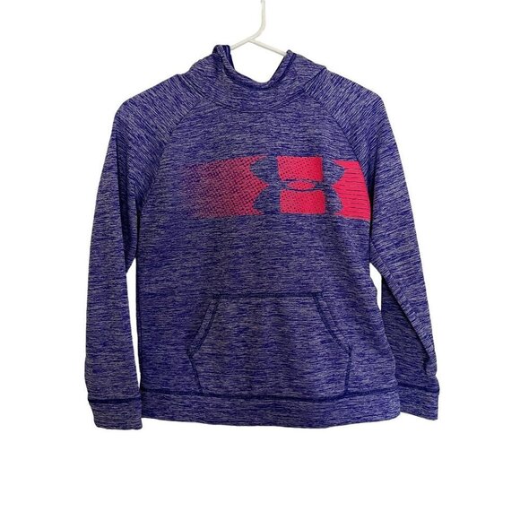Under Armour purple and pink hooded sweatshirt fleece hoodie pockets comfortable - Picture 1 of 6